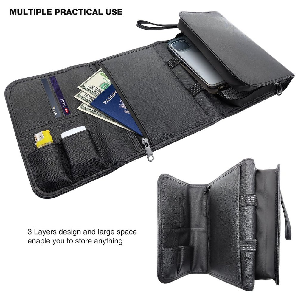 PU Leather Large RFID Blocking Travel Storage Case - Picture 3 of 10